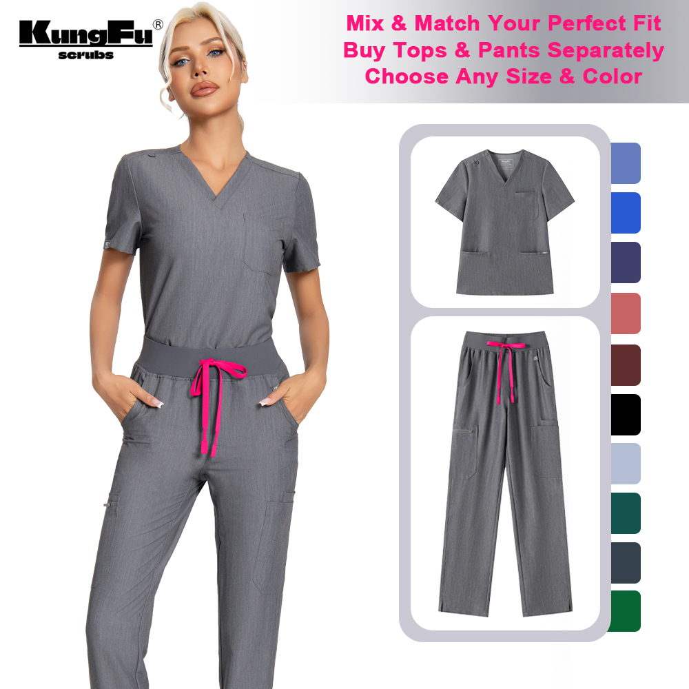 Vet Tech Accessories - KUNGFU SCRUBS mujeres enfermera matorral uniforme