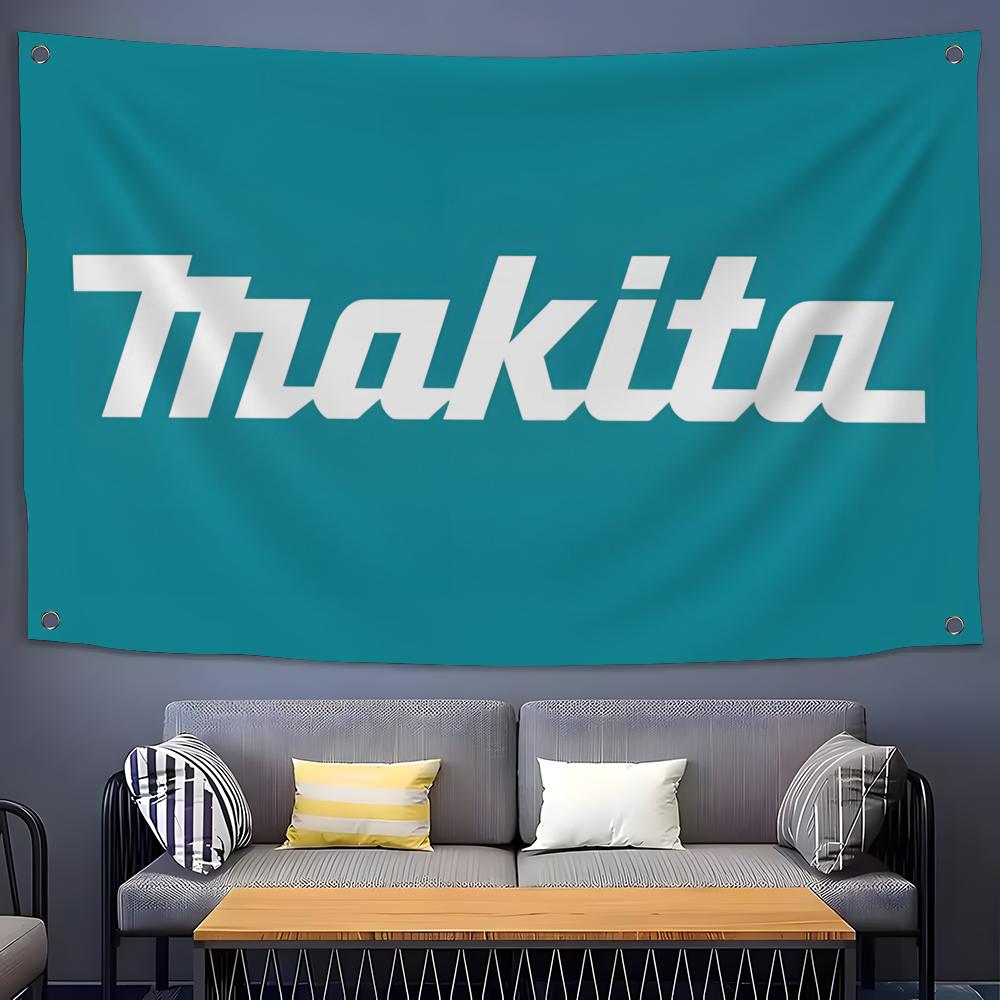 Tech Room Accessories - Banderas con logotipo de herramientas M-Makitas