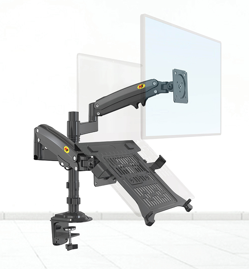 Monitor Arm Single - Escritorio NB H180-FP resorte de Gas