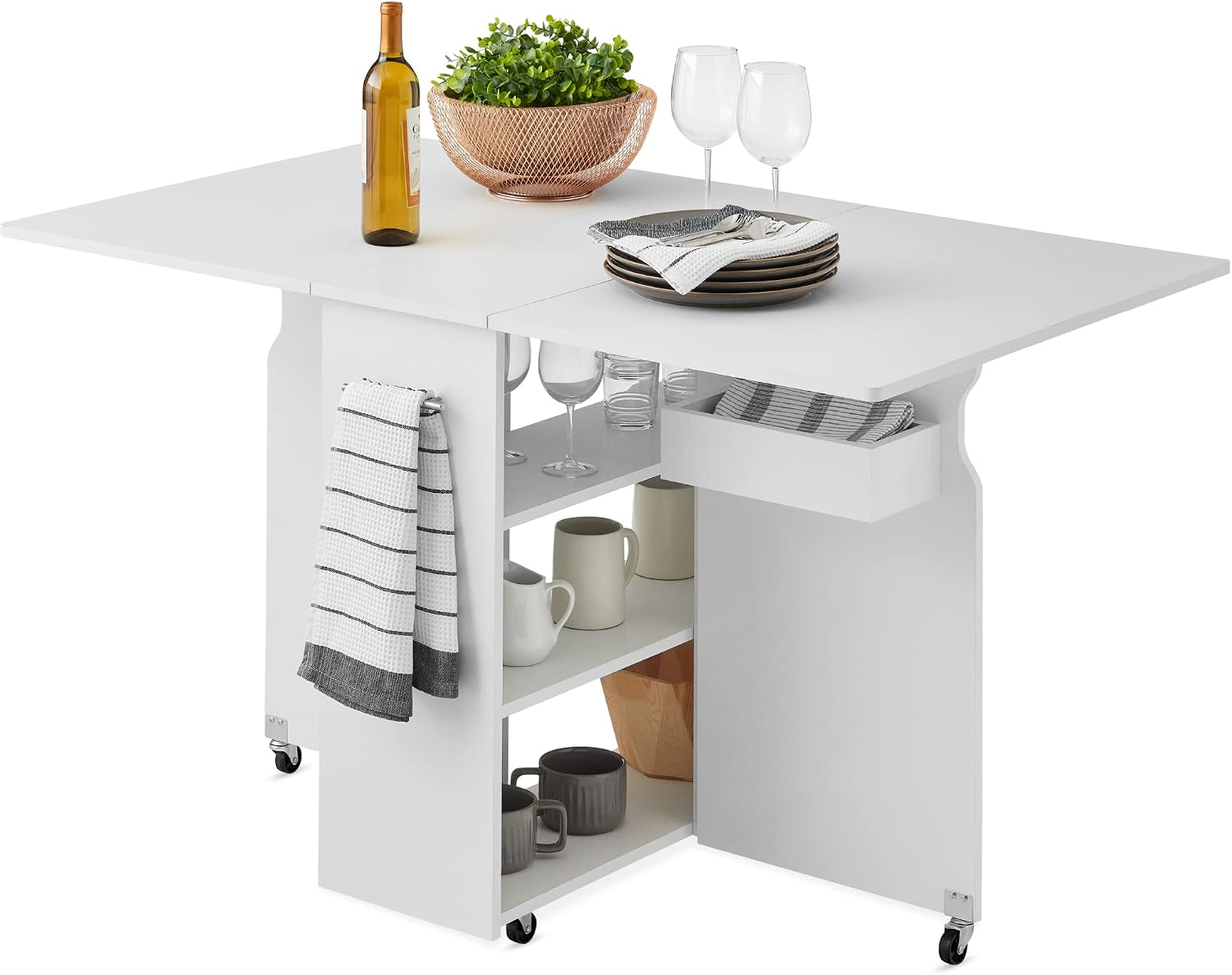 Mesa de comedor plegable, escr - Tech Room Accessories reseña y precio
