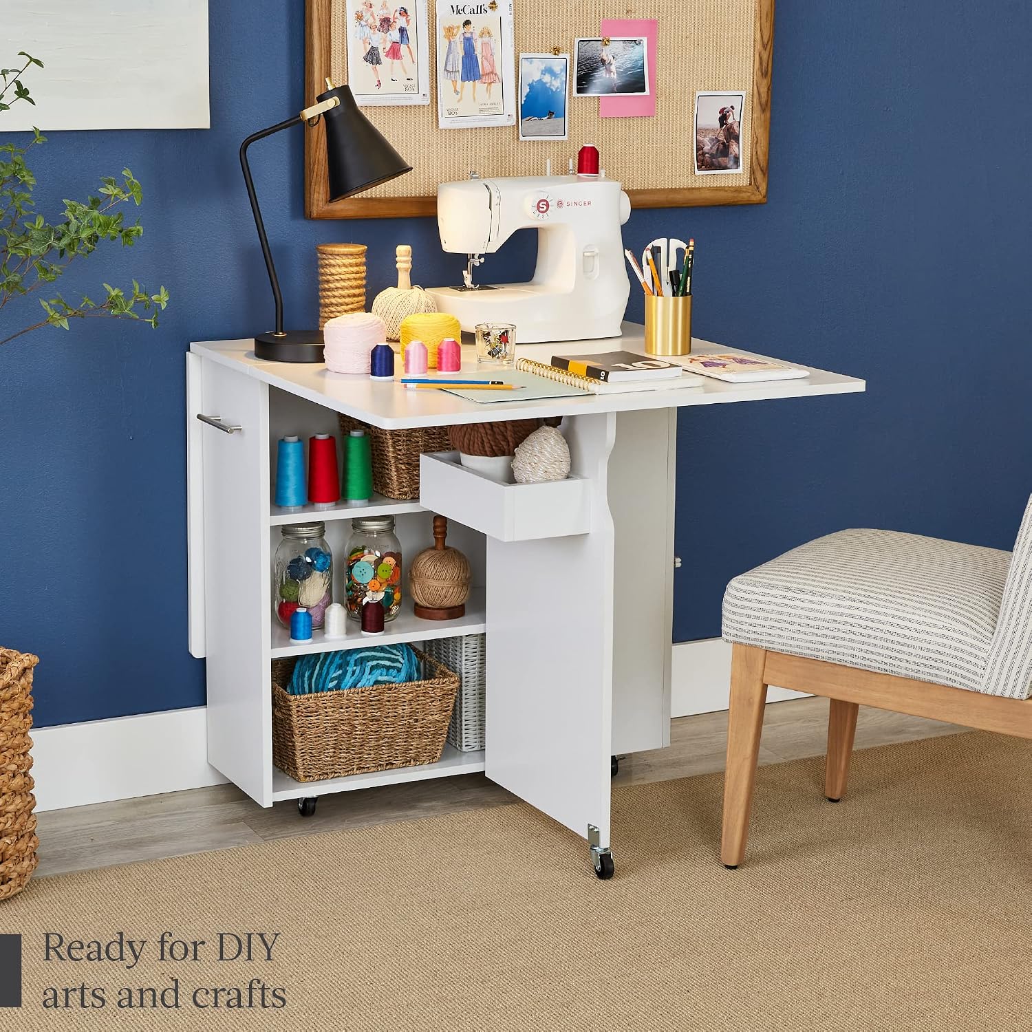 Mesa de comedor plegable, escr - Tech Room Accessories reseña y precio